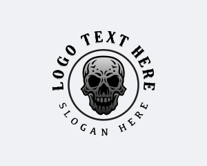 Hipster Indie Skull Logo