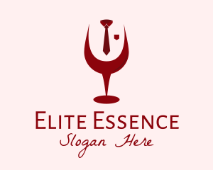 Necktie Wine Glass Logo