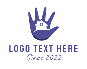 Negative Space - Hand House Contractor logo design