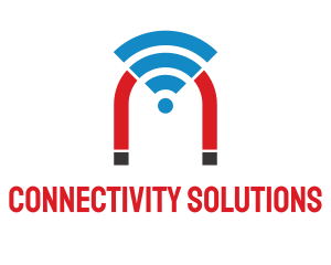Wireless - Wifi Signal Magnet logo design