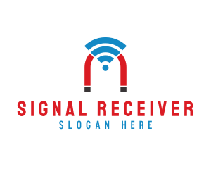 Wifi Signal Magnet logo design