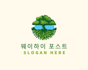 Environment Tree Roots  logo design