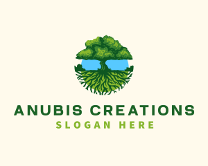 Environment Tree Roots  logo design