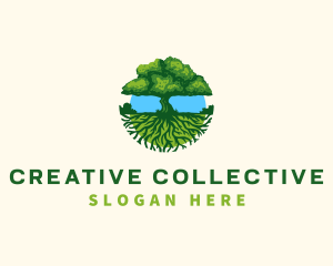 Environment Tree Roots  logo design