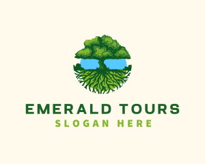 Environment Tree Roots  logo design