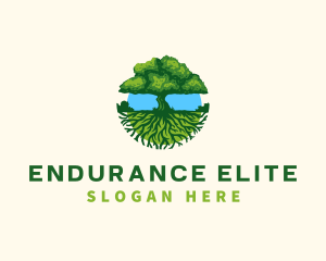 Environment Tree Roots  logo design