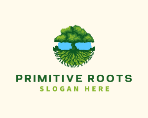 Environment Tree Roots  logo design