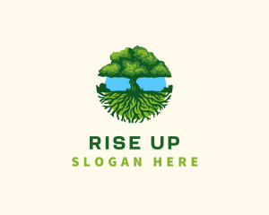 Environment Tree Roots  logo design