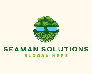 Environment Tree Roots  logo design