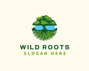 Environment Tree Roots  logo design