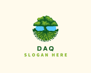 Organic - Environment Tree Roots logo design