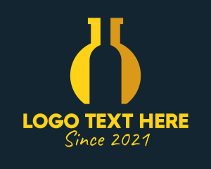 Yellow - Wine Bottle Lab logo design