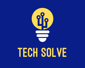 Solution - Electric Bulb Energy logo design