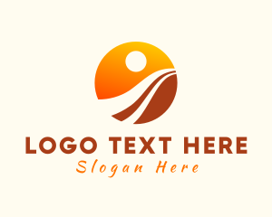 Silent - Desert Sun Path logo design