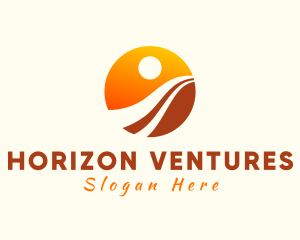 Horizon - Desert Sun Path logo design