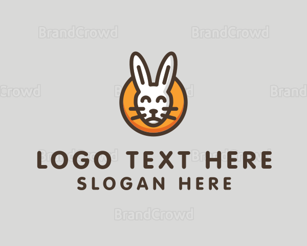 Happy Bunny Animal Logo