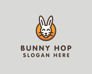 Happy Bunny Animal  logo design