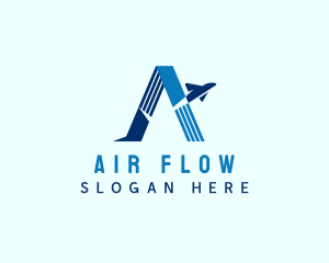 Aviation Flight Letter A logo design