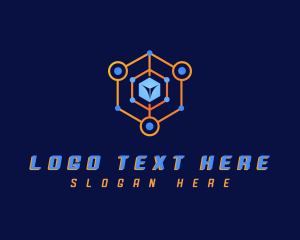 Upload - Cyber Cube Circuit logo design