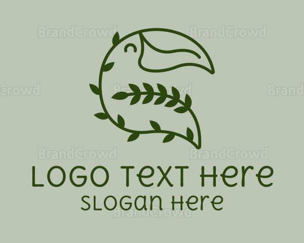 Tropical Leafy Toucan Logo
