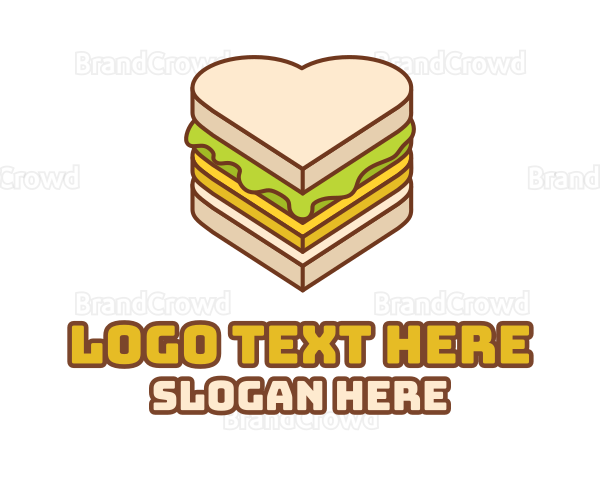 Heart Snack Sandwich Logo