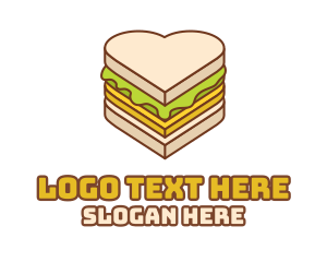 Heart Snack Sandwich  Logo