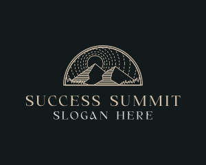 Mountain Summit Landscape logo design