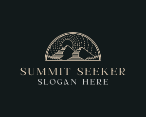 Mountain Summit Landscape logo design