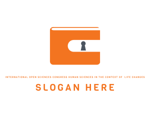 Banking - Orange Wallet Lock logo design