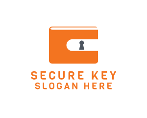 Password - Orange Wallet Lock logo design