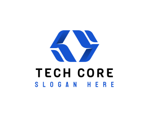 Abstract Tech Company logo design