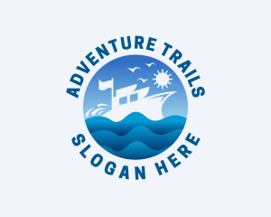 Ship Wave Travel logo design