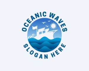 Ship - Ship Wave Travel logo design