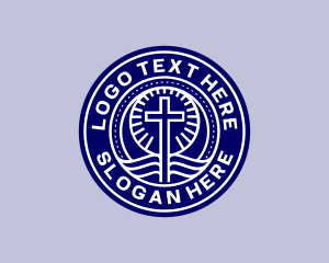 Christianity - Bible Cross Worship logo design