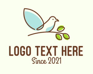 Ecology - Modern Bird Monoline logo design