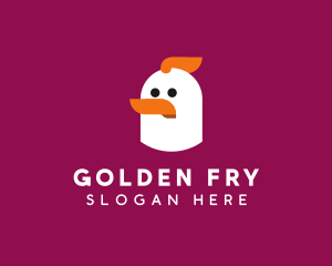 Chicken Head Cartoon logo design