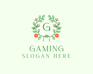 Spring Floral Wreath Logo