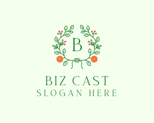 Event Styling - Spring Floral Wreath logo design