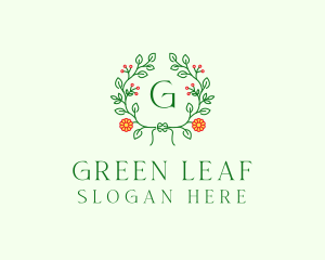 Botany - Spring Floral Wreath logo design