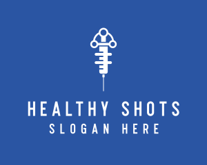 Medical Vaccination Syringe logo design