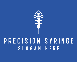 Medical Vaccination Syringe logo design