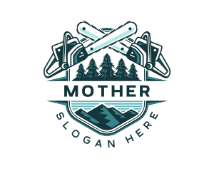 Chain Saw - Chain Saw Woodcutter logo design