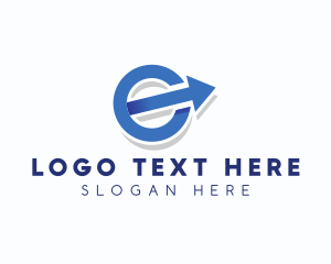 Logistics - Business Arrow Digital Letter E logo design