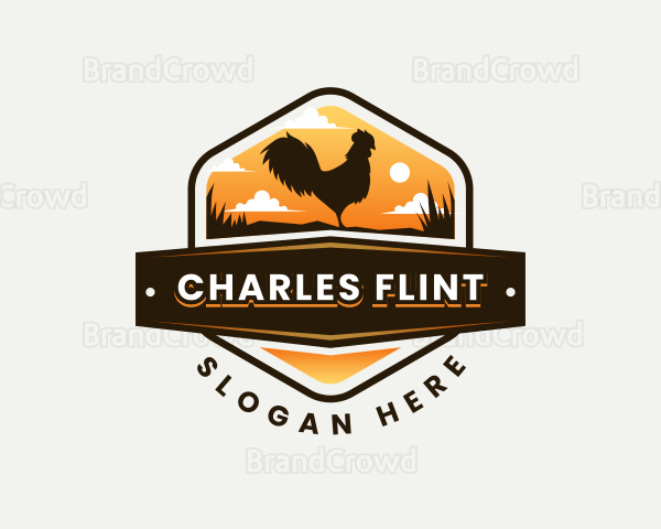 Rooster Farm Animal Logo