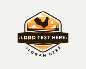 Meat - Rooster Farm Animal logo design