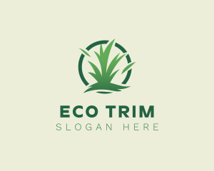 Eco Lawn Grass logo design