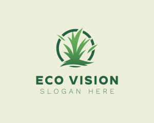 Eco Lawn Grass logo design