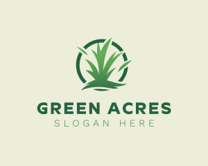 Eco Lawn Grass logo design