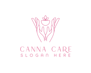 Hands Planting Care logo design