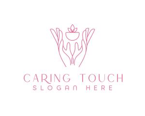 Hands Planting Care logo design